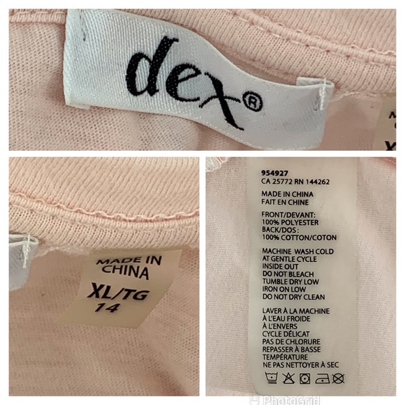 2/$20 Dex Girl's Satin Front Cotton Back Short Sleeve Graphic T-Shirt, XL (14) - Picture 16 of 16
